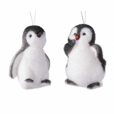 1x kersthangers figuurtjes pinguin 9 cm