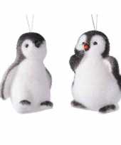 1x kersthangers figuurtjes pinguin 9 cm